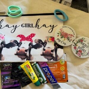 Party Favor Set with Floral Accents a girl’s necessities in a night out